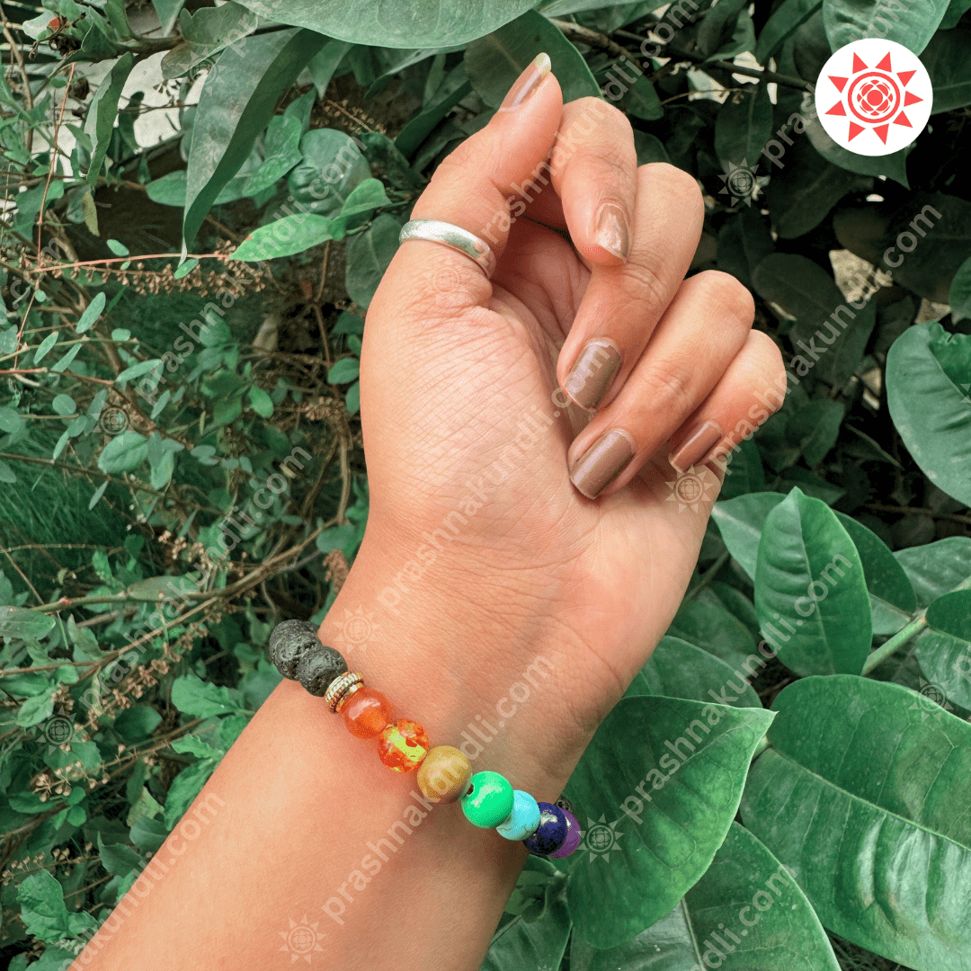 Lava 7 Chakra Bracelet by Best astrology consultation company 