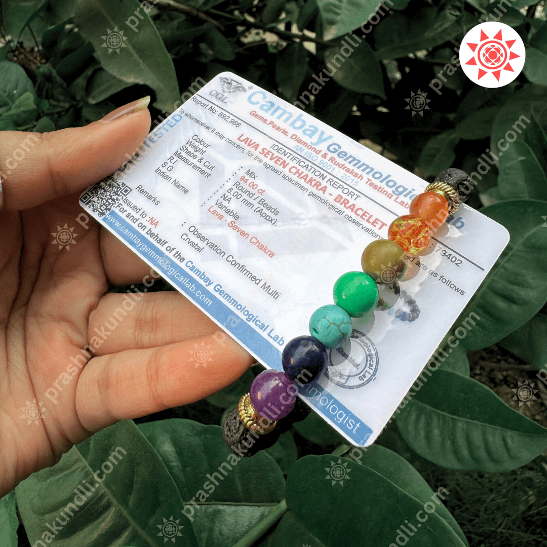 Lava 7 Chakra Bracelet by Best astrology consultation company  prashnakundlicom