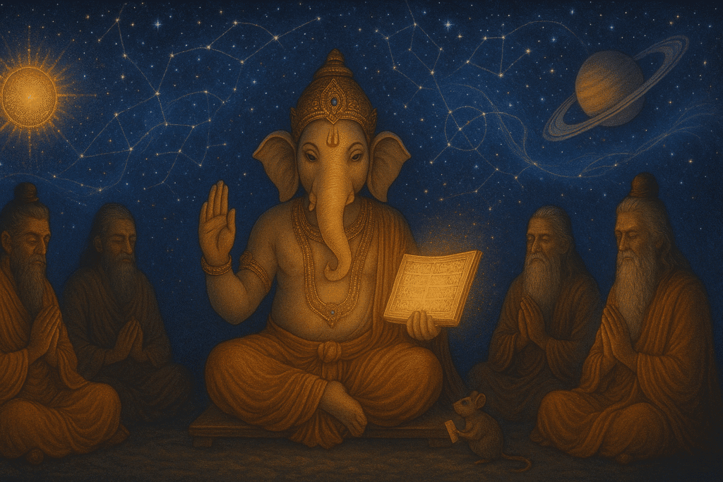 Lord Ganesha with Astrologers