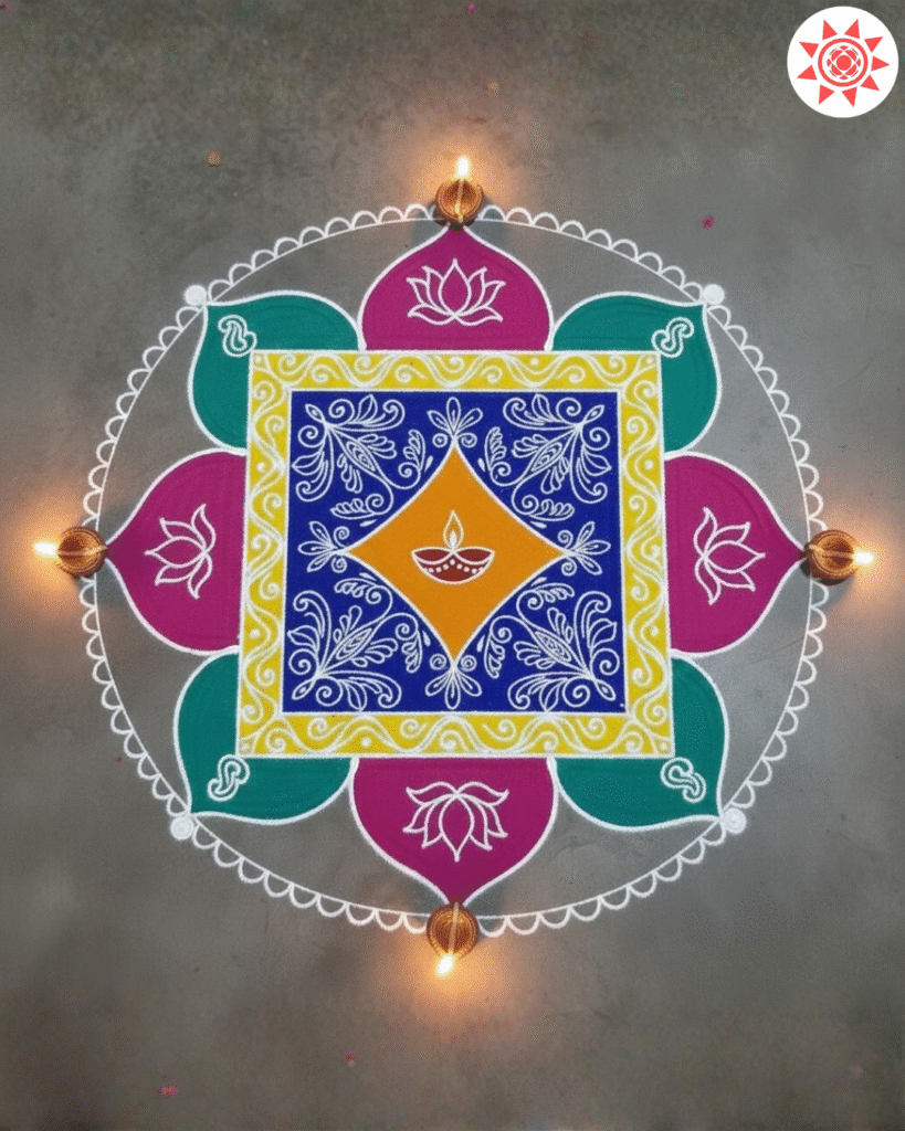 6 Best Astrology Consultion With free kundli analysis Rangoli Design for Roop Chaturdashi